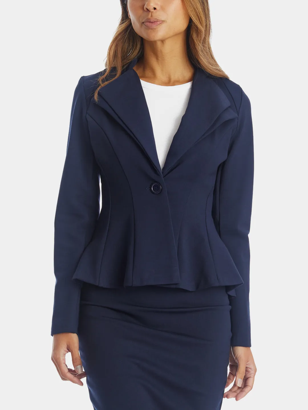 Double Notch Lapel Blazer