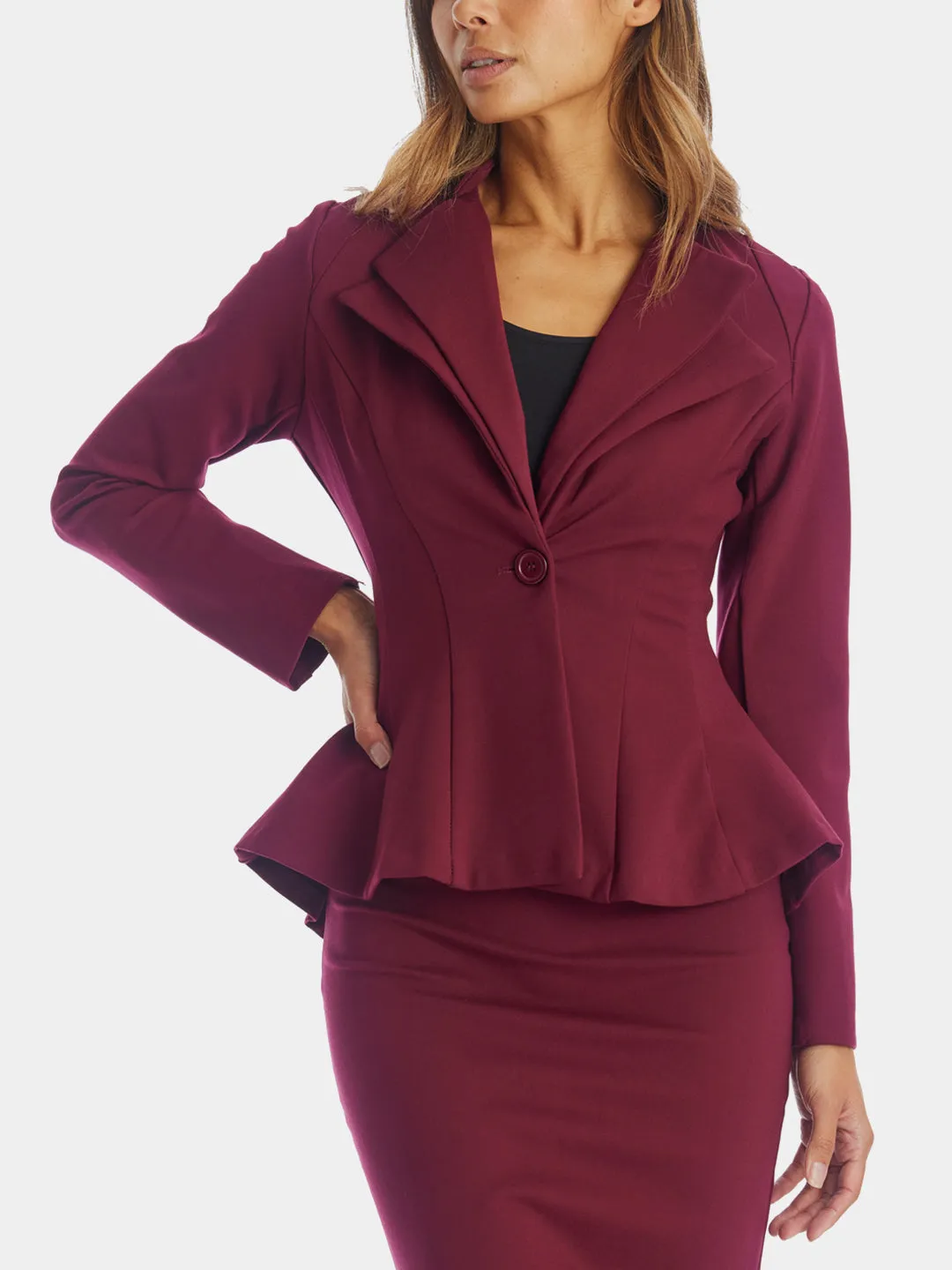 Double Notch Lapel Blazer