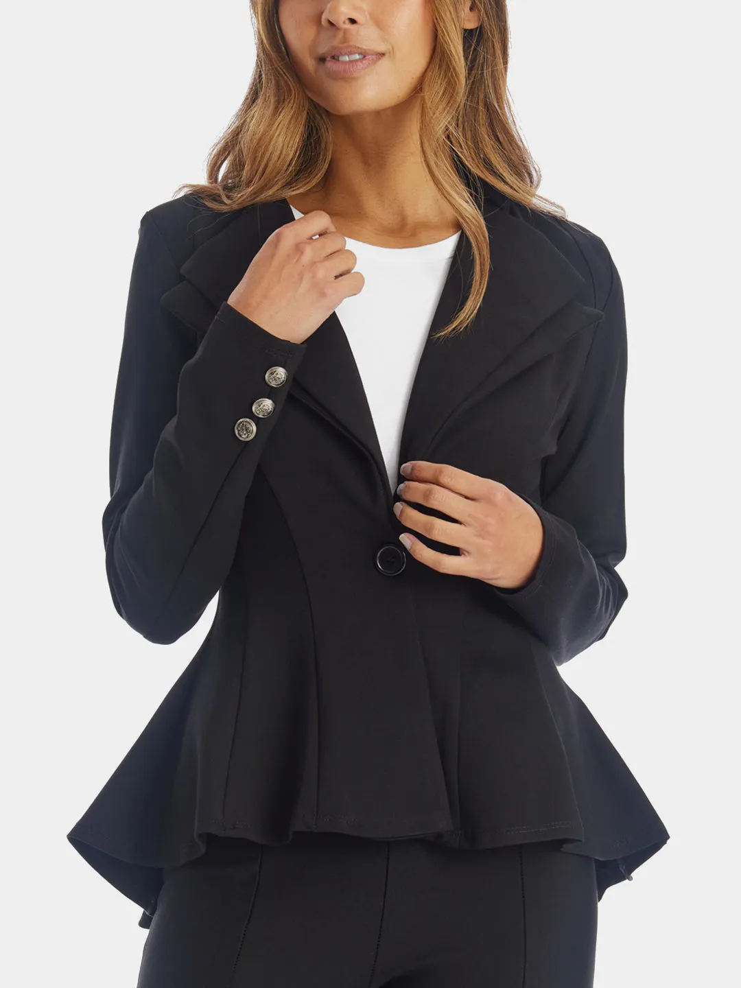 Double Notch Lapel Blazer