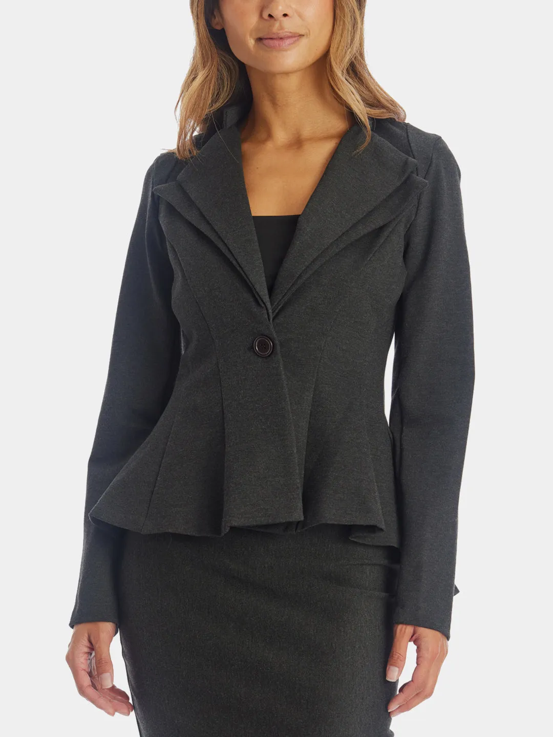 Double Notch Lapel Blazer