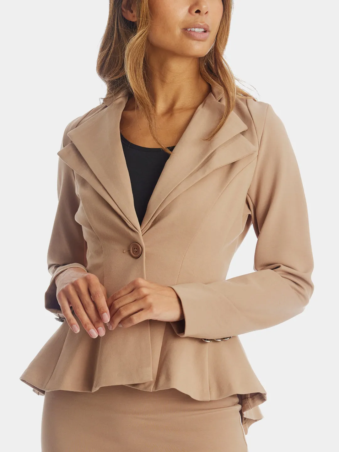 Double Notch Lapel Blazer