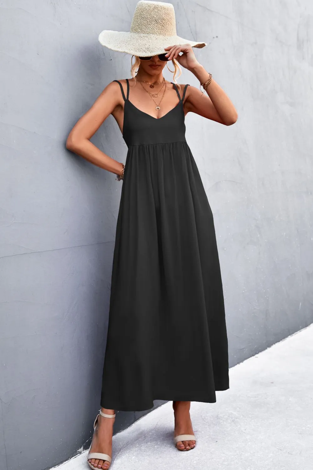 Double Strap Tie Back Dress