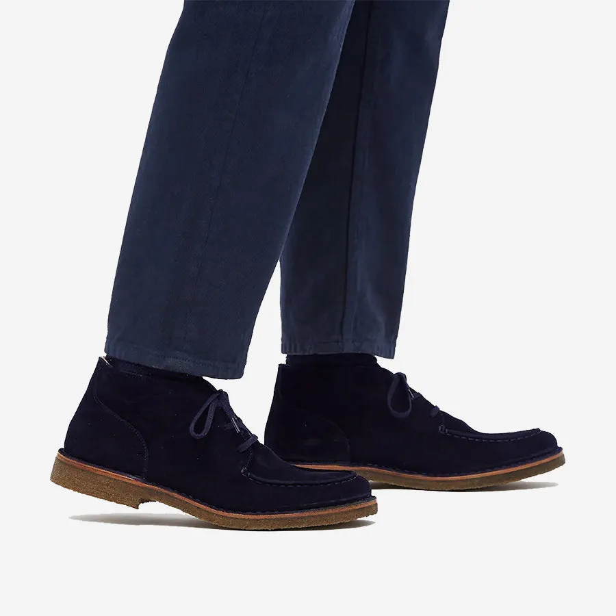 Dukeflex Suede Boots - Navy Blue