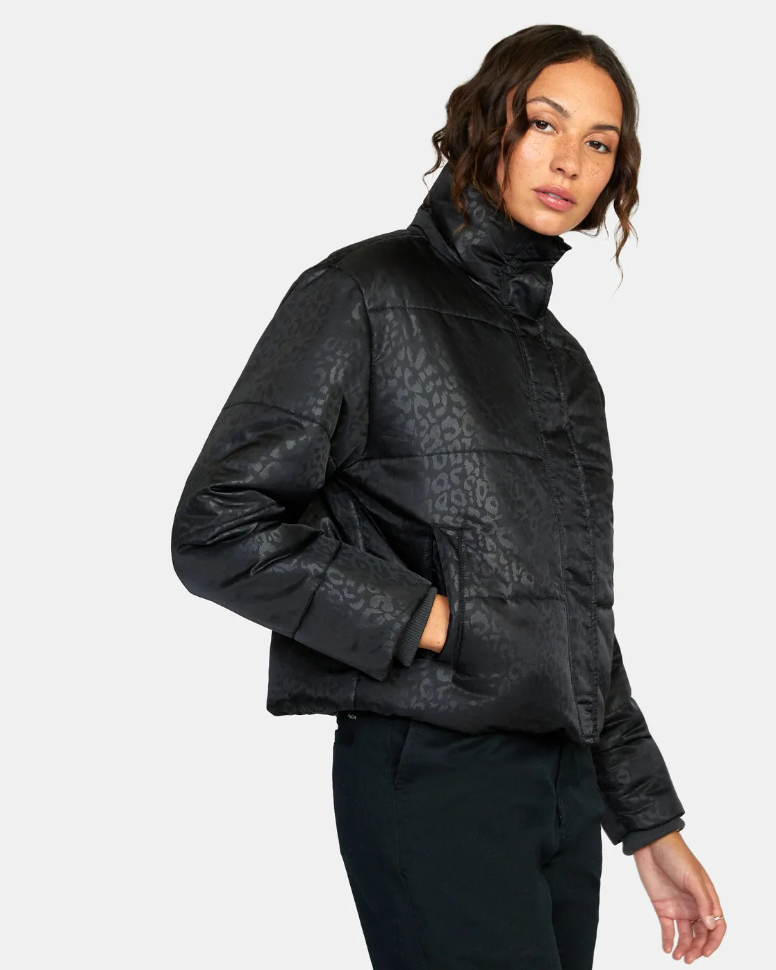 Eezeh Corduroy Puffer Jacket - Black