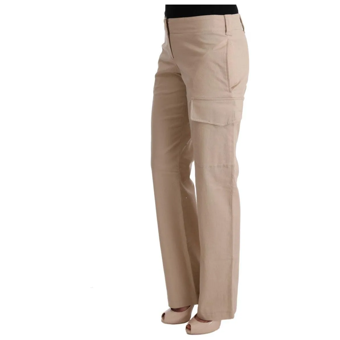 Ermanno Scervino Chic Beige Cropped Pants - Regular Fit Elegance