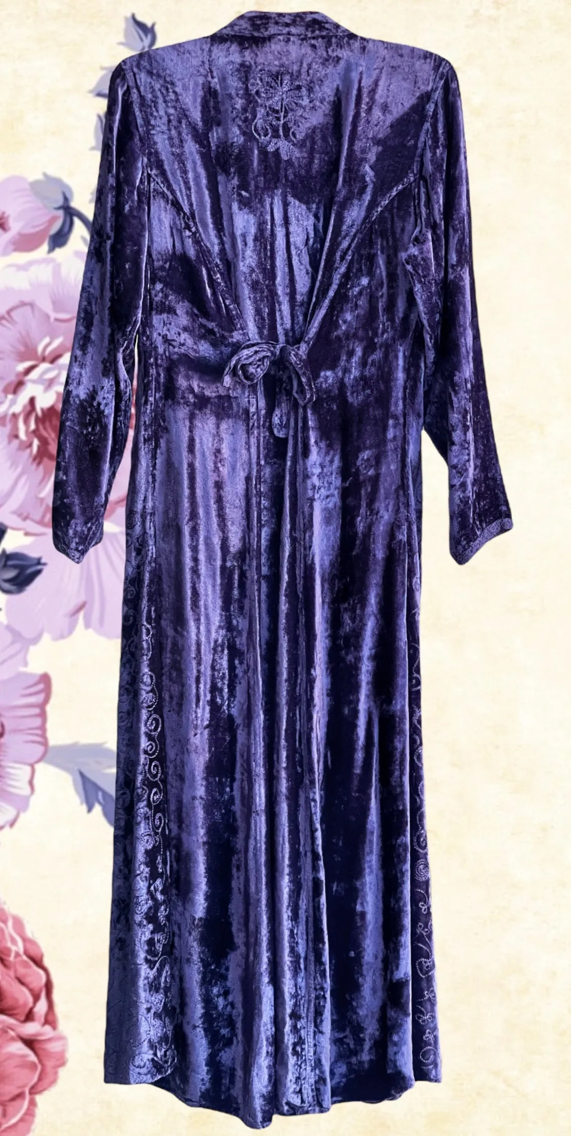 EXQUISITE BLUE VELVET MOONSHINE DRESS / GOWN SIZE S / M