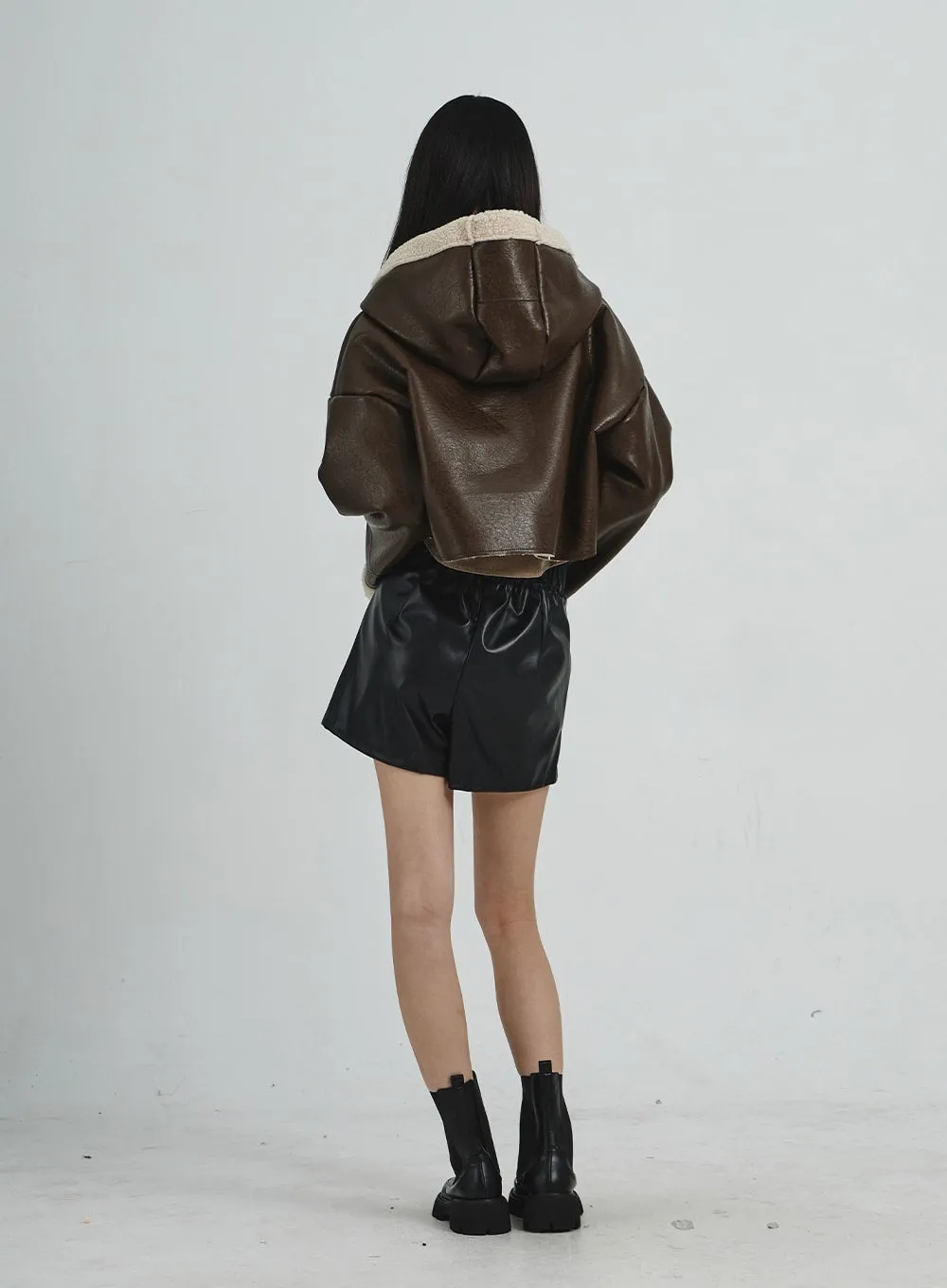 Faux Leather Shorts CD06