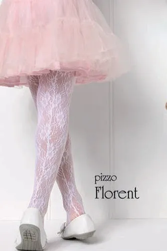 Franzoni Girls Pizzo Florent Lace Floral Tights