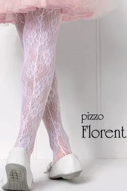 Franzoni Girls Pizzo Florent Lace Floral Tights