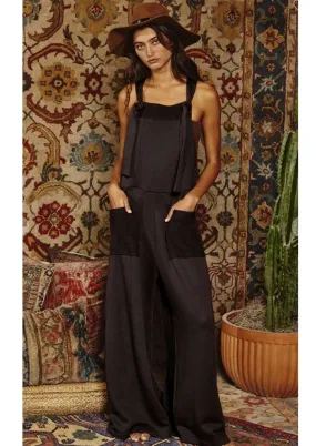 French Terry Slouchy Overall Jumpsuit Made in USA