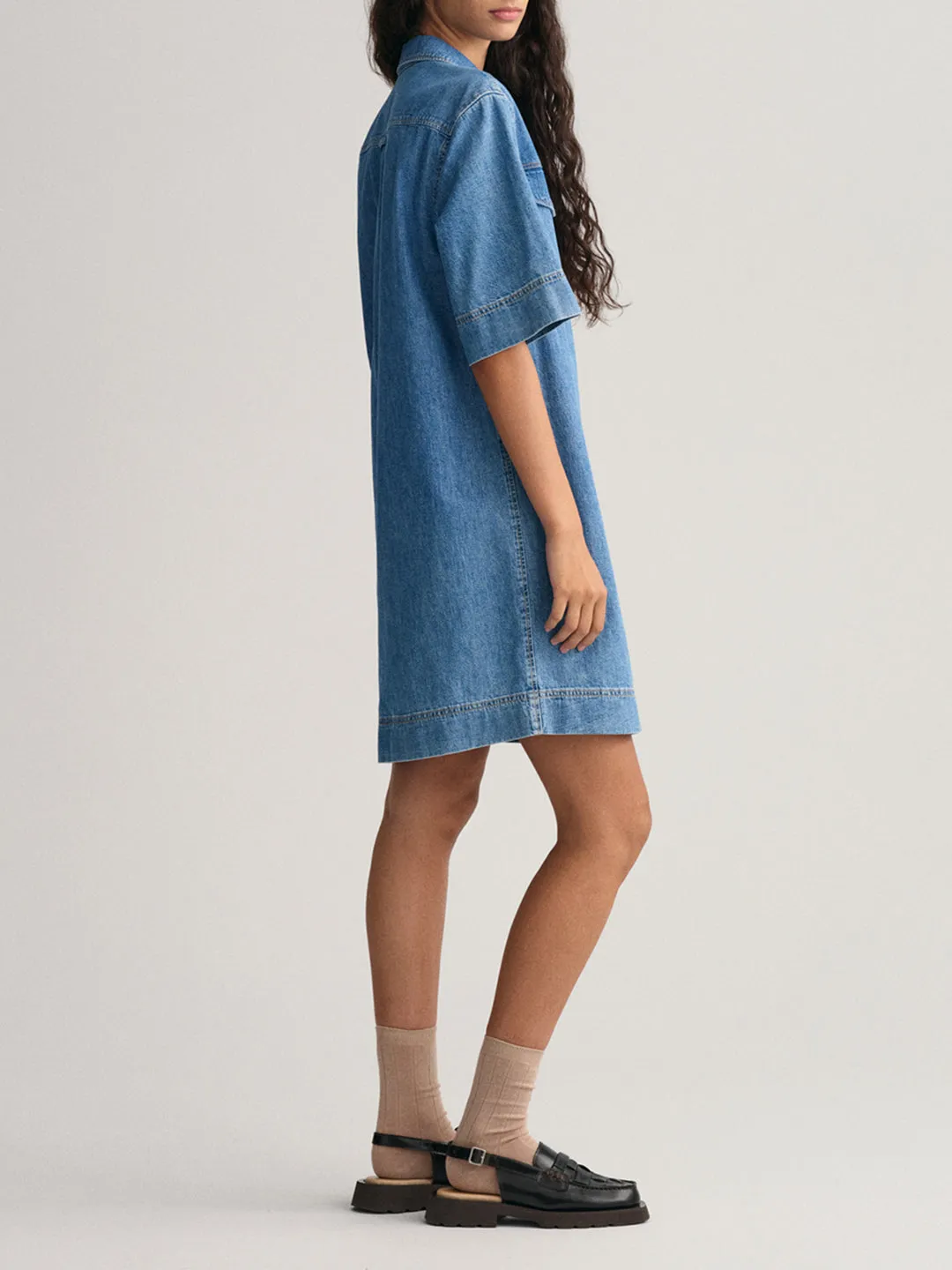 Gant Women Indigo Solid Collar Dress