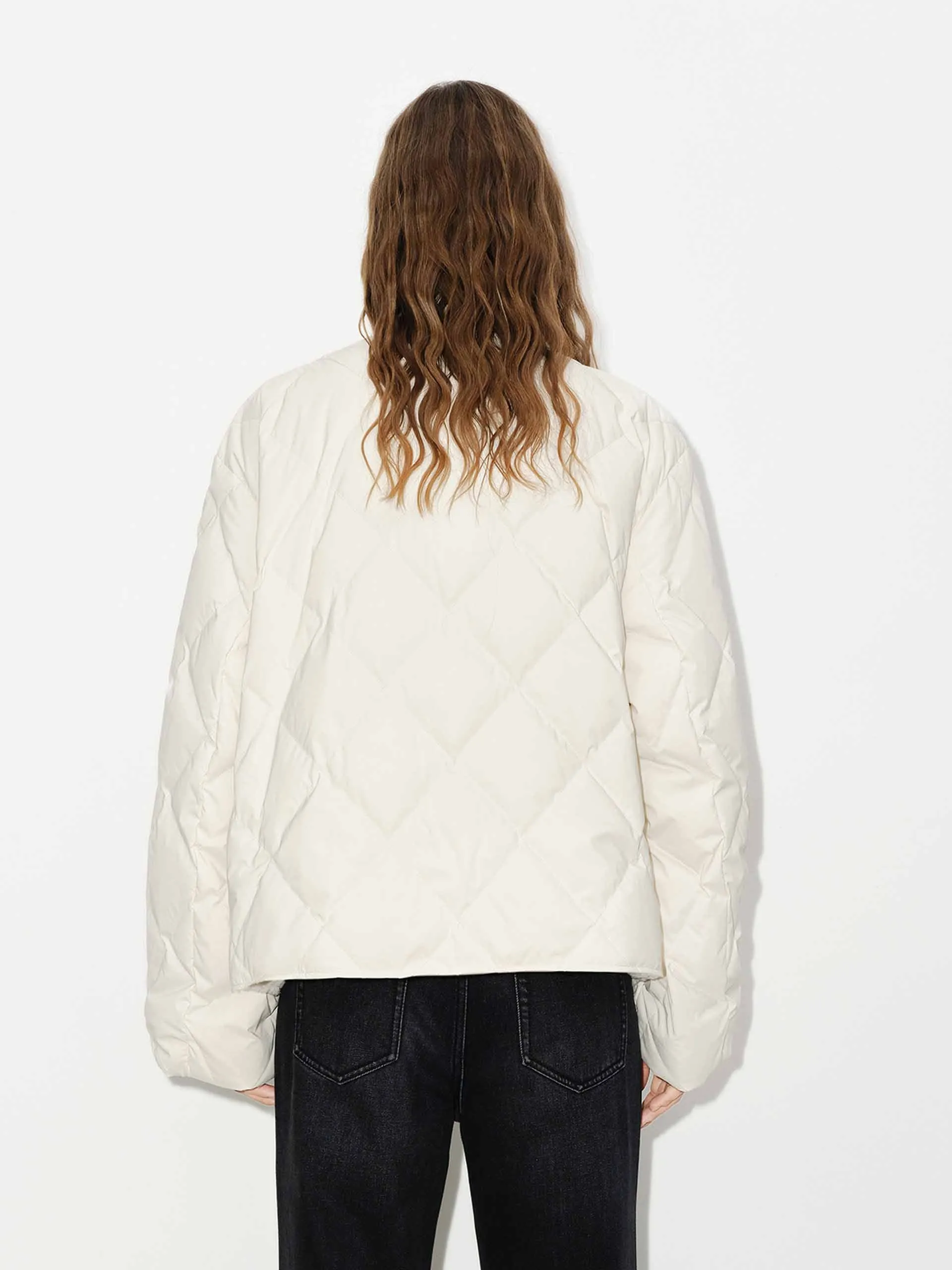 Geometric Quilted Scarf Jacket