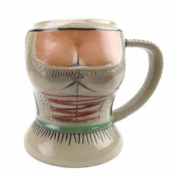 German Dirndl Ceramic Stein without Lid