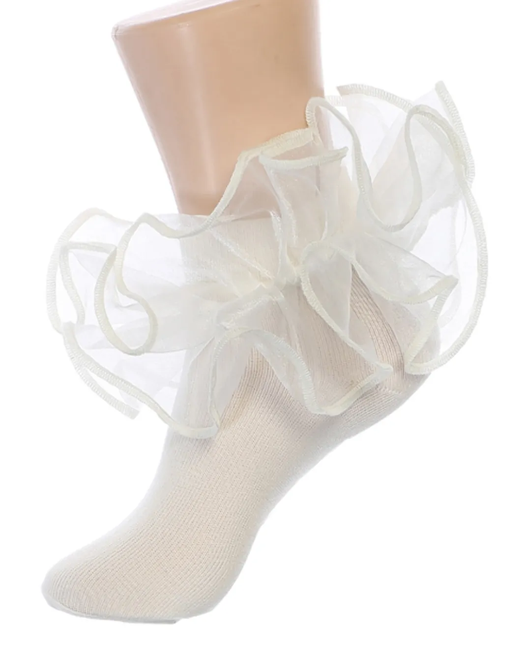 Girls Double Ruffle Socks