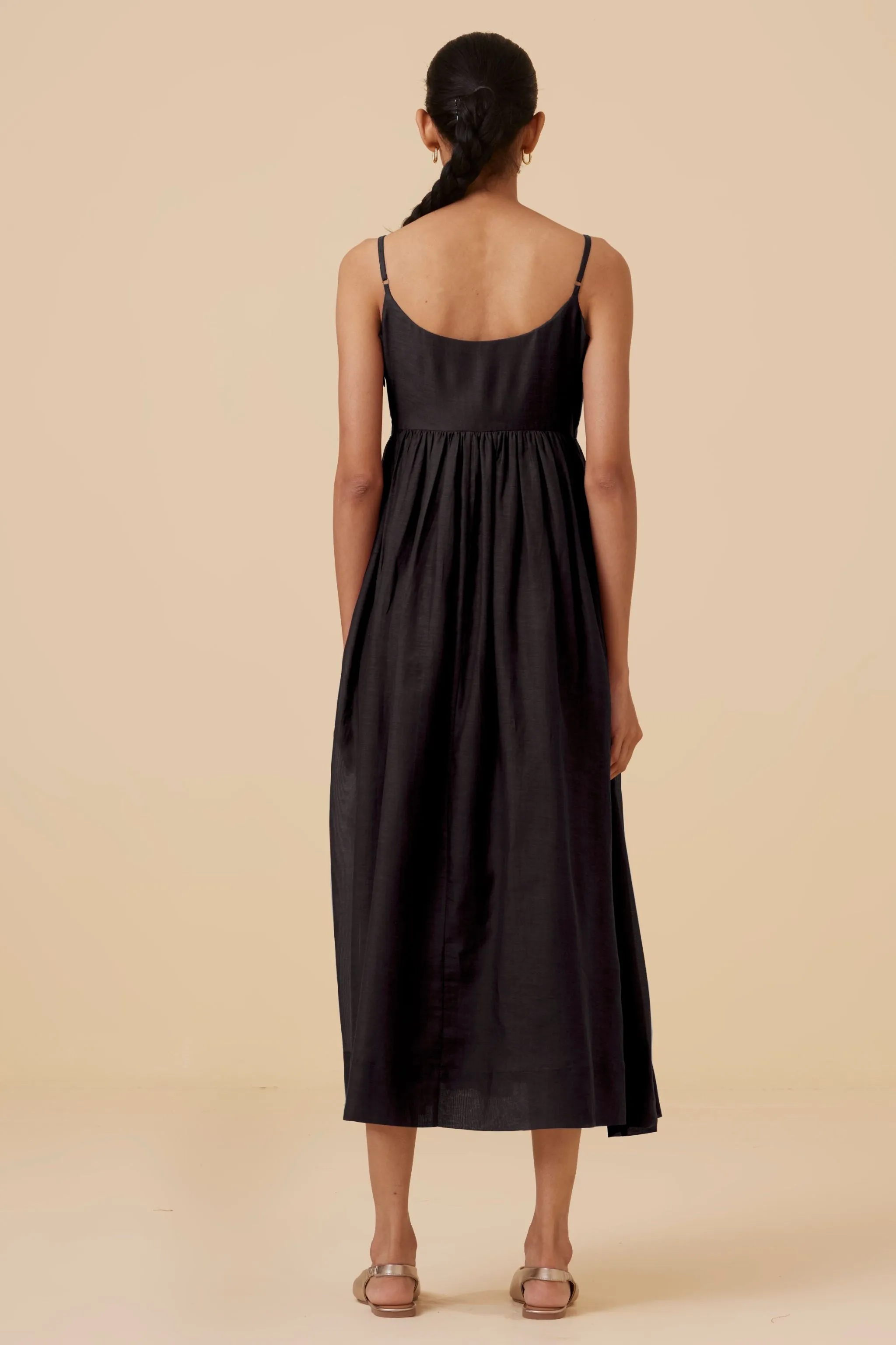 Hamza Black Sleeveless Dress