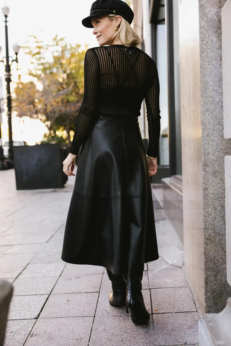 Holland Faux Leather Skirt - FINAL SALE