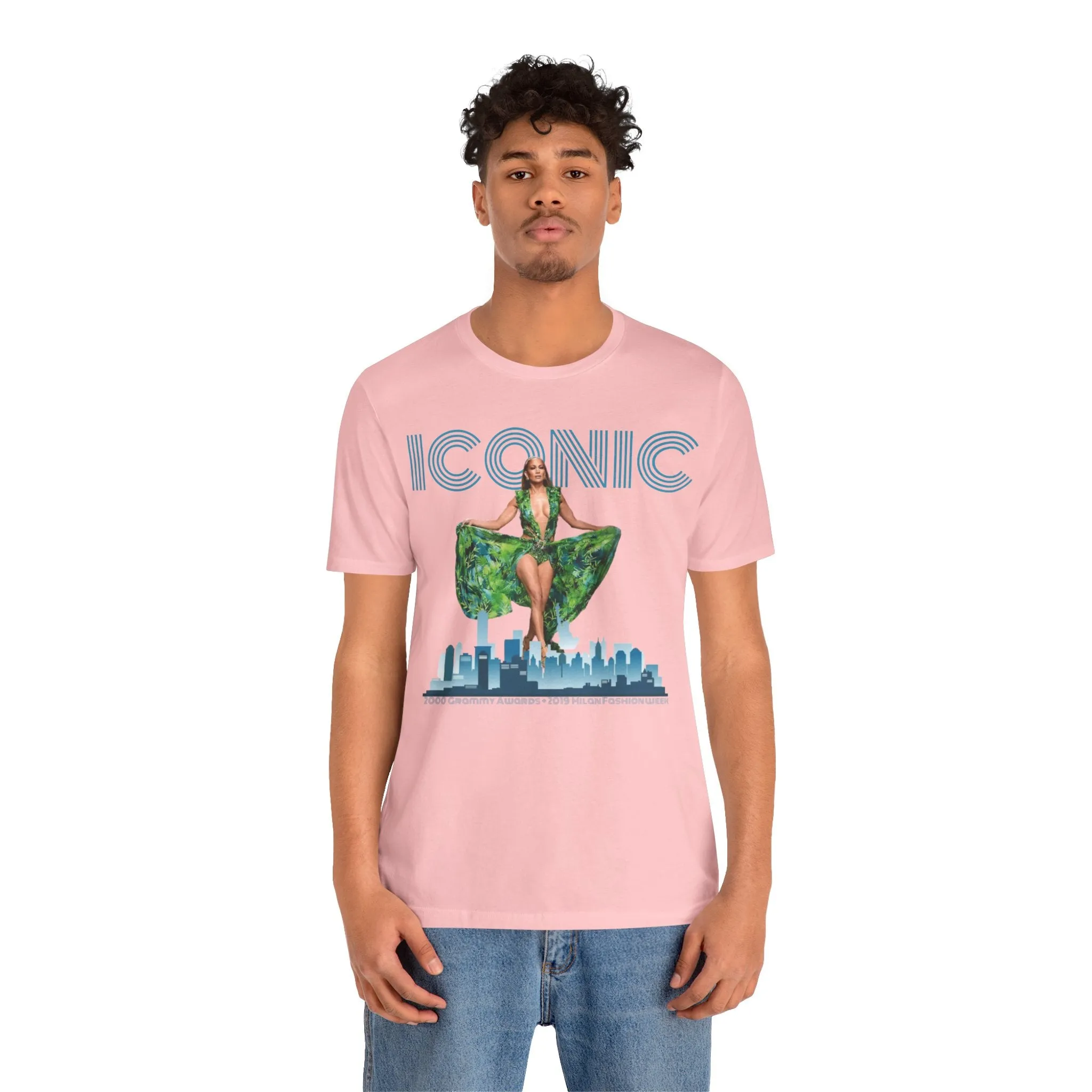 ICONIC 2000 & 2019 JLO Green Versace Dress Unisex Jersey Tee