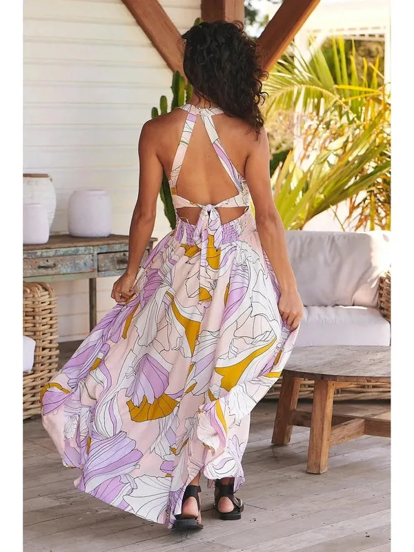 JAASE Endless Summer Lavender Swirl Maxi Dress