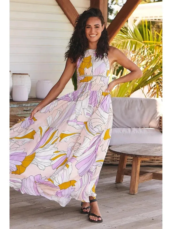 JAASE Endless Summer Lavender Swirl Maxi Dress