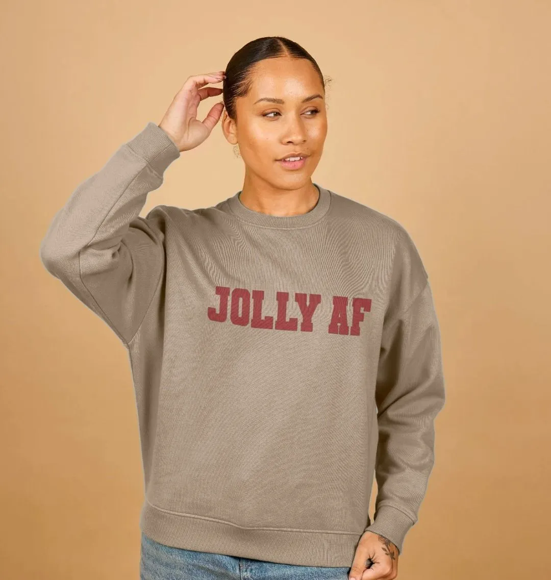 Jolly AF Women's Oversized Christmas Jumper