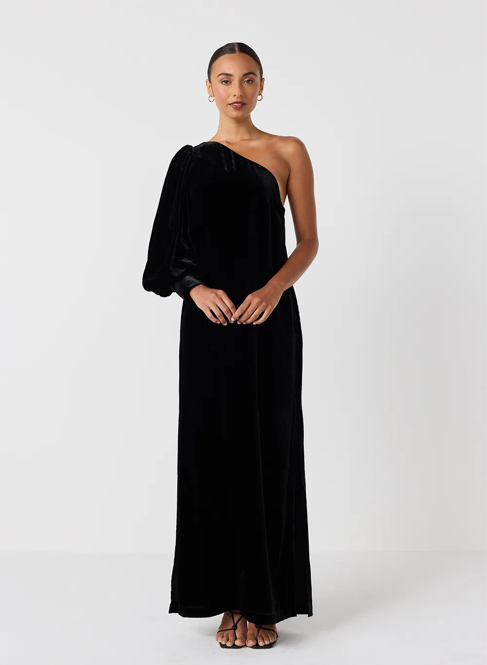 Kathryn Silk Velvet Maxi Dress