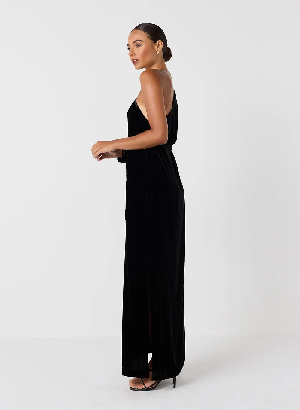 Kathryn Silk Velvet Maxi Dress