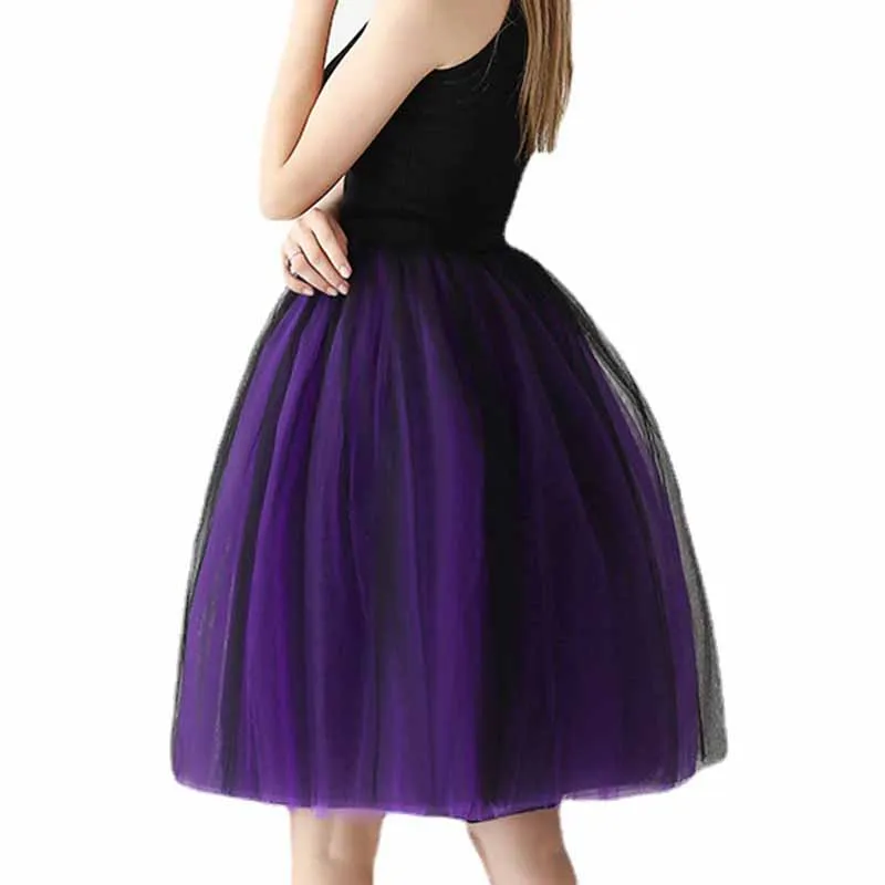 Lady's Princess Tutu Skirt Tulle Mini Short Skirt Ombre Underskirt