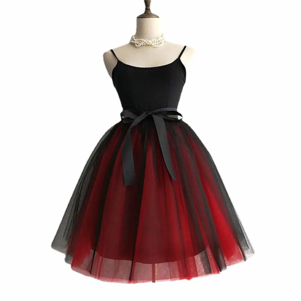 Lady's Princess Tutu Skirt Tulle Mini Short Skirt Ombre Underskirt