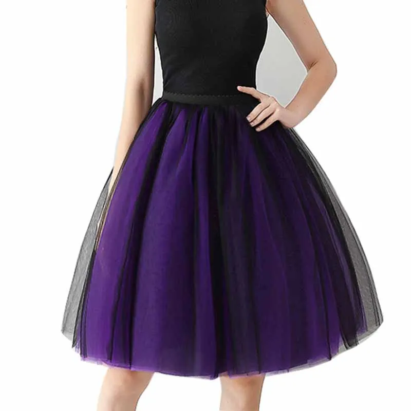 Lady's Princess Tutu Skirt Tulle Mini Short Skirt Ombre Underskirt