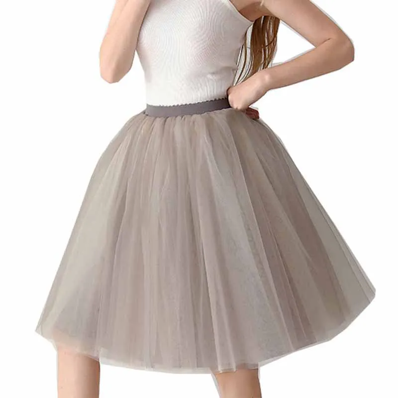 Lady's Princess Tutu Skirt Tulle Mini Short Skirt Ombre Underskirt