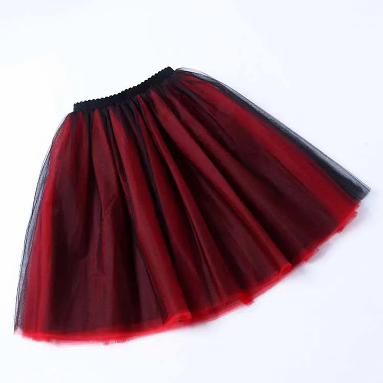 Lady's Princess Tutu Skirt Tulle Mini Short Skirt Ombre Underskirt