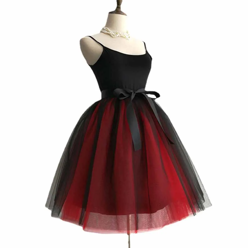 Lady's Princess Tutu Skirt Tulle Mini Short Skirt Ombre Underskirt