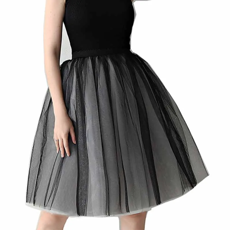 Lady's Princess Tutu Skirt Tulle Mini Short Skirt Ombre Underskirt