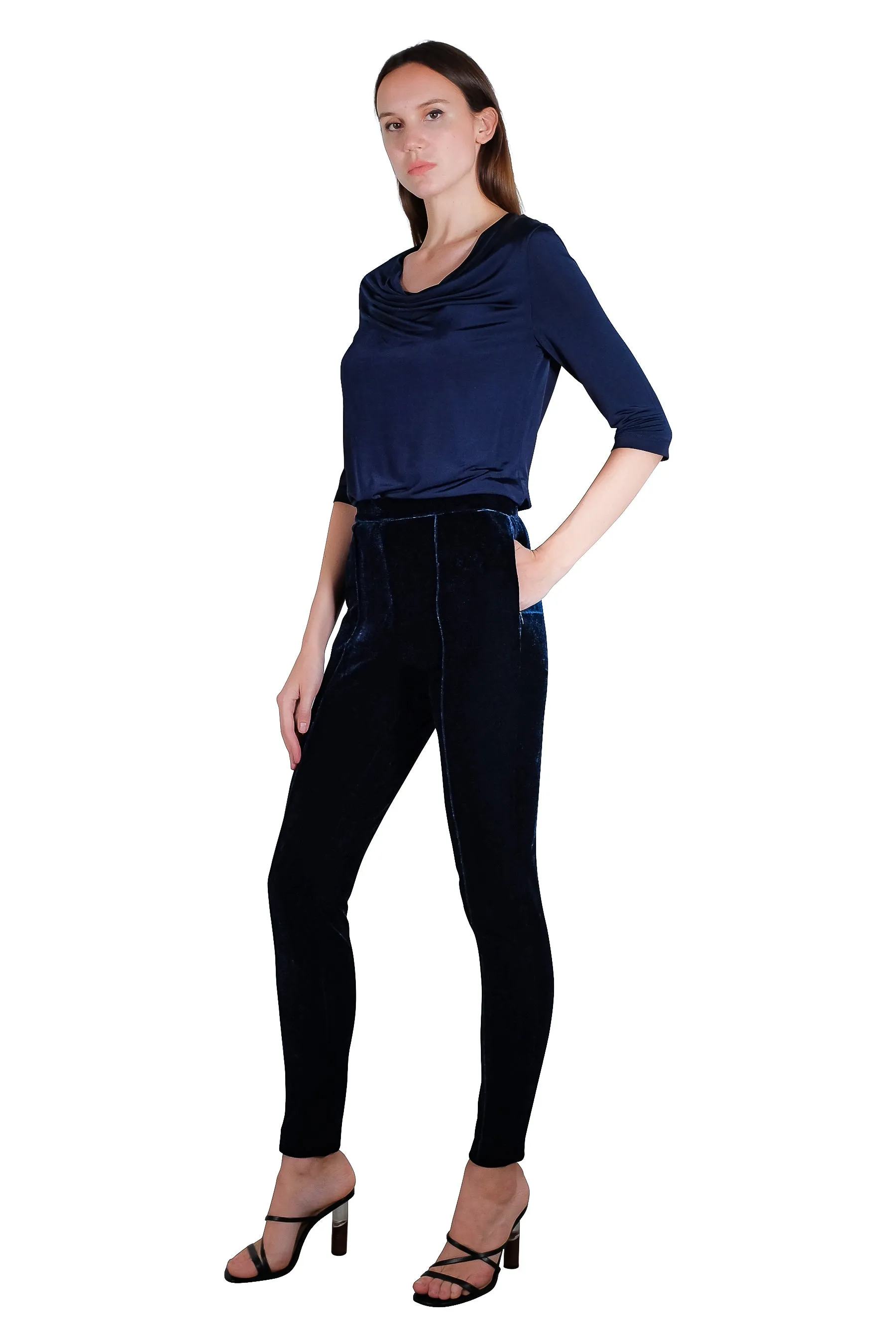 Laurette Cowl Neck Jersey Top