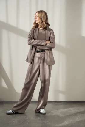 Light Wide Leg Pants Taupe