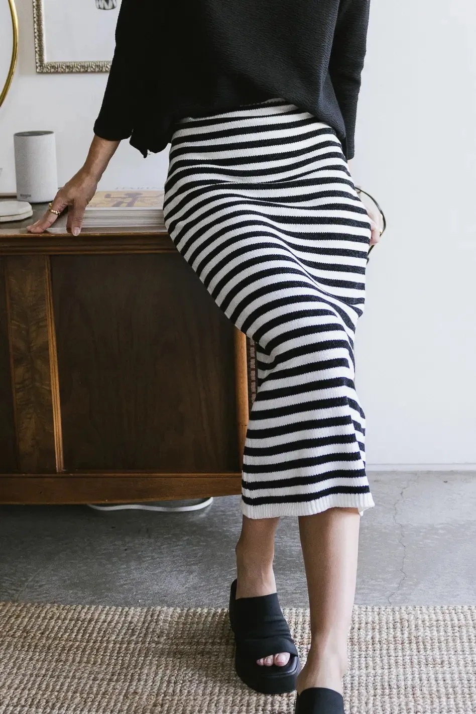 Lily Striped Knit Skirt - FINAL SALE