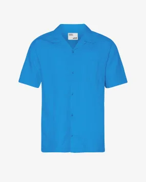 Linen Short Sleeved Shirt - Pacific Blue