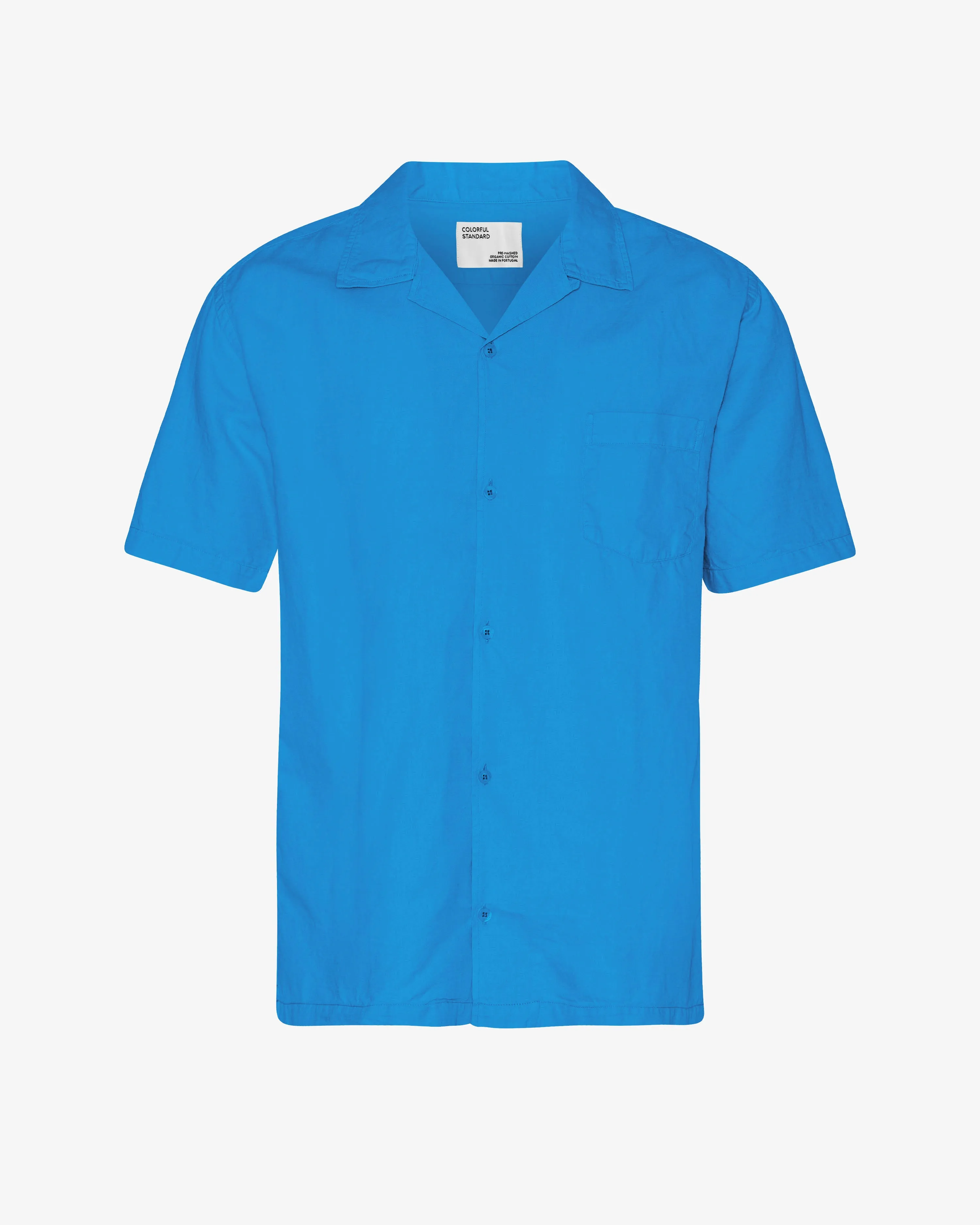 Linen Short Sleeved Shirt - Pacific Blue