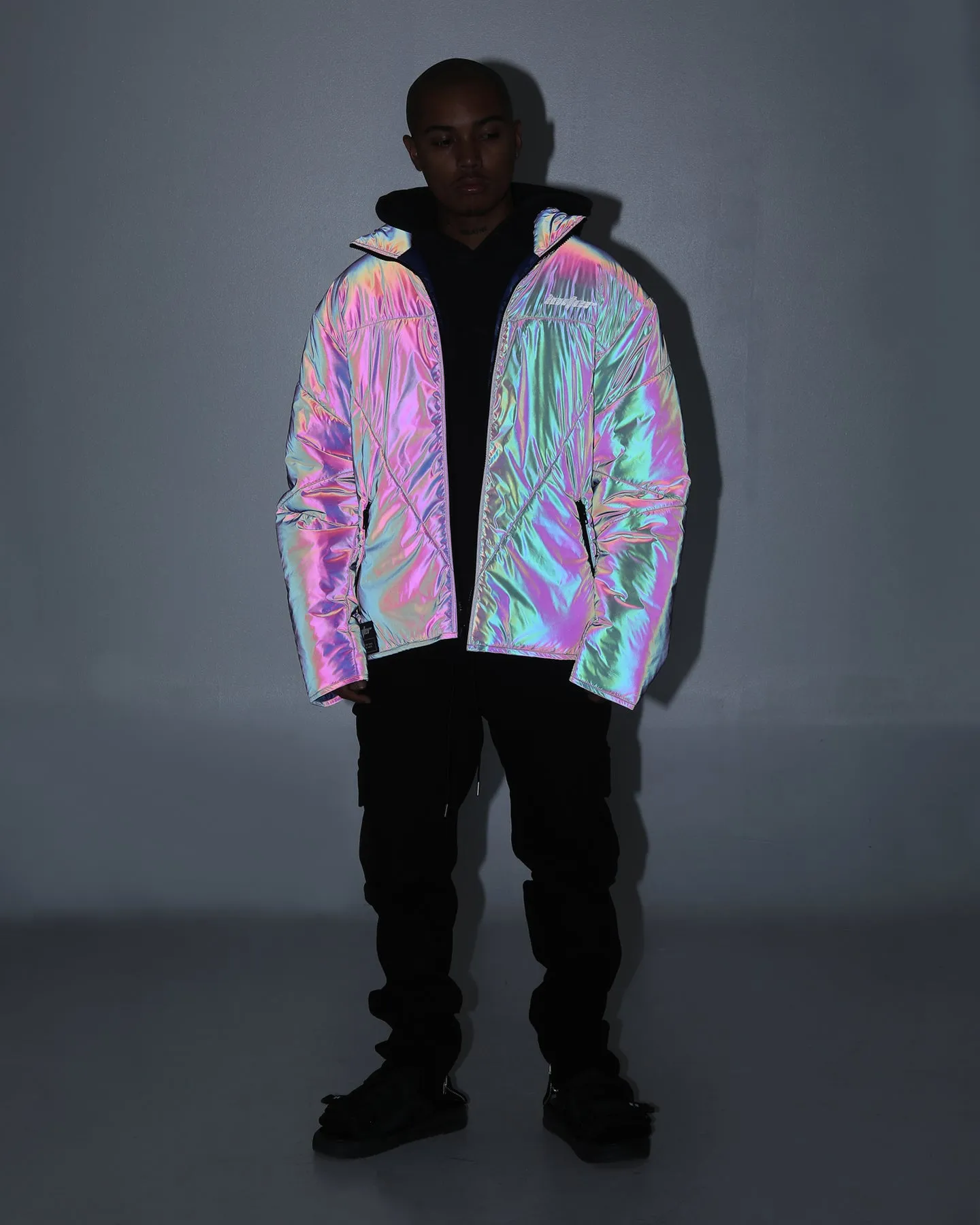 Loiter Reflective Spectrum Puffer Jacket V2 Navy