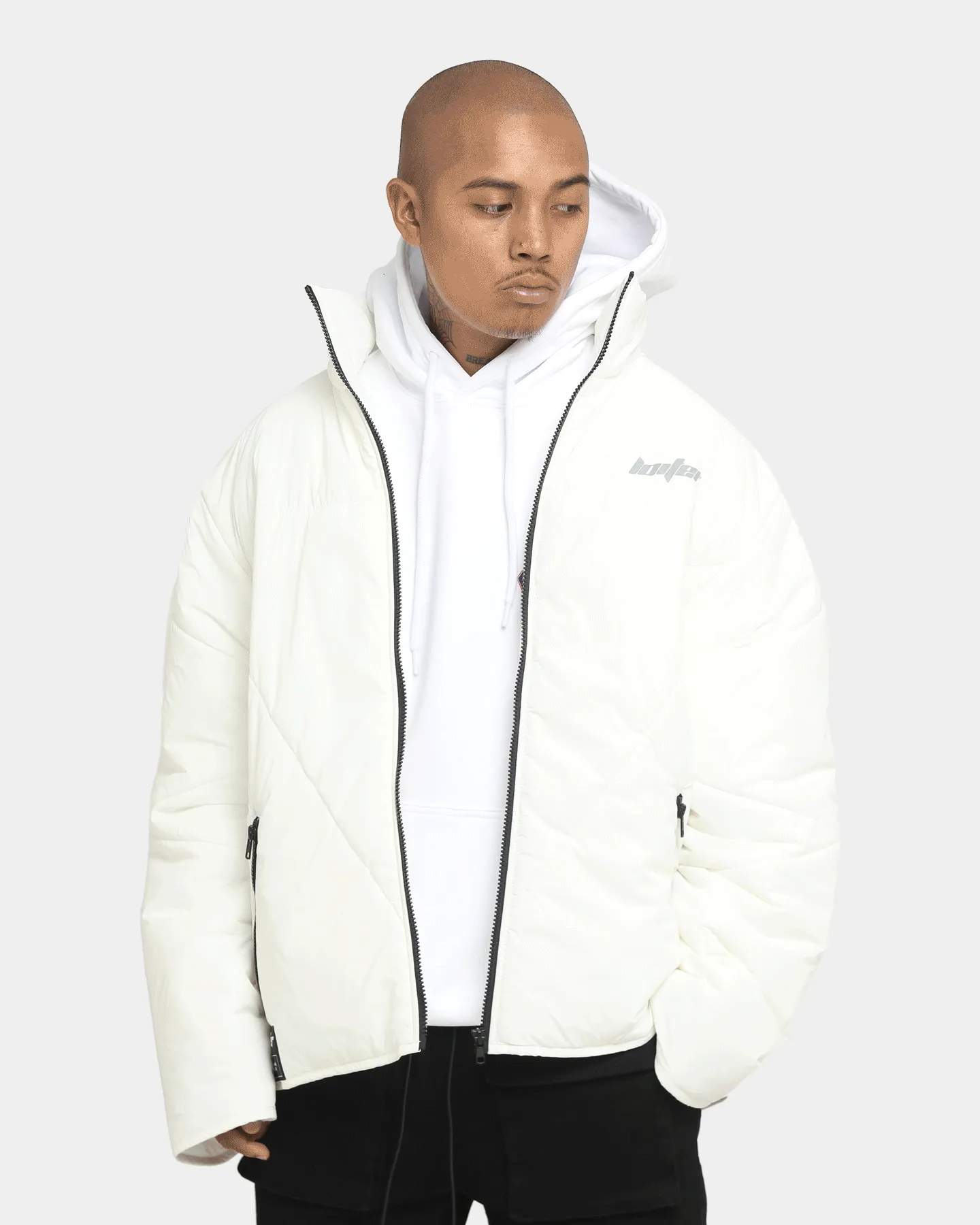 Loiter Reflective Spectrum Puffer Jacket V2 Pearl/White