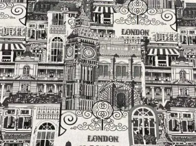 London City Print -  Faux Linen