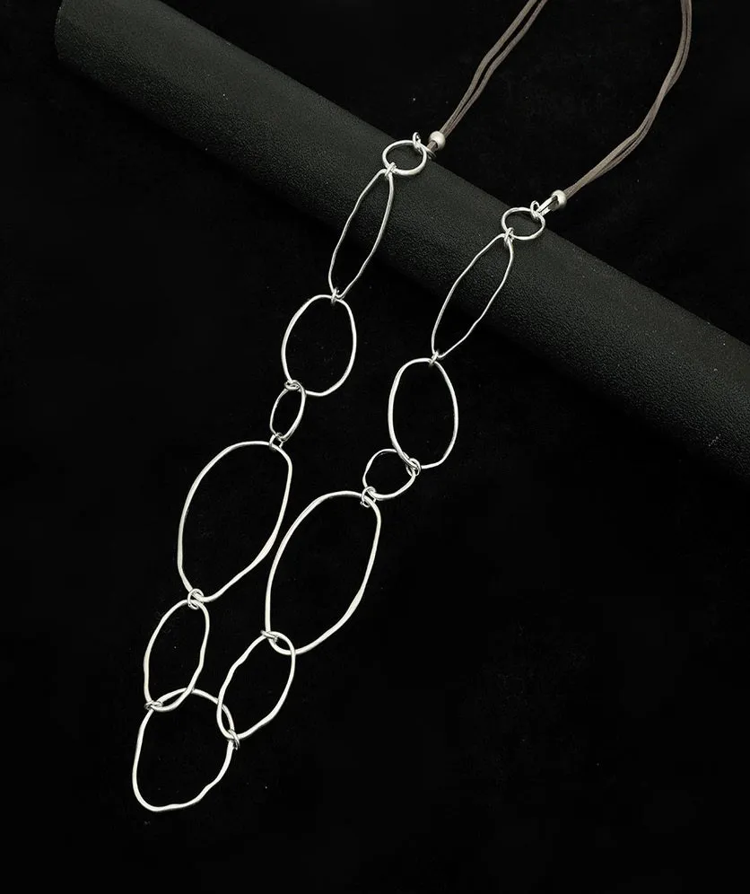 Long Sweater Necklace for Women Pendant Necklace Elegant Loops