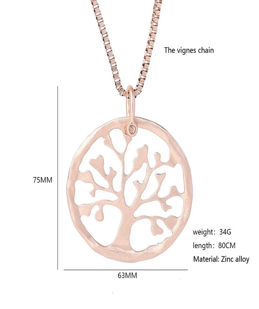 Long Sweater Necklace for Women Pendant Necklace Tree Of Life