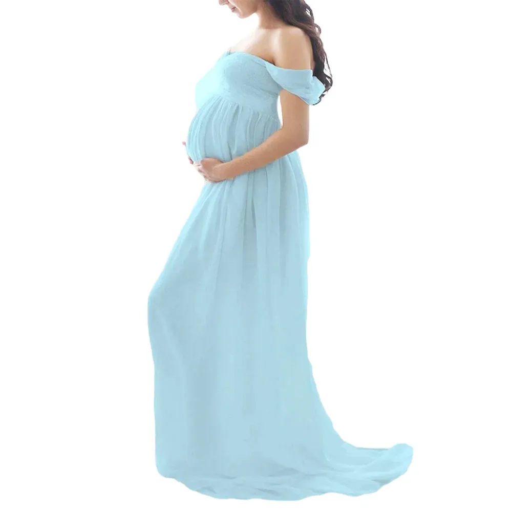 Maternity Dresses For Photo Shoot Sexy Robe Grossesse Shooting Photo Maxi Dress Wedding Party Photography Pregnant Women Clothe