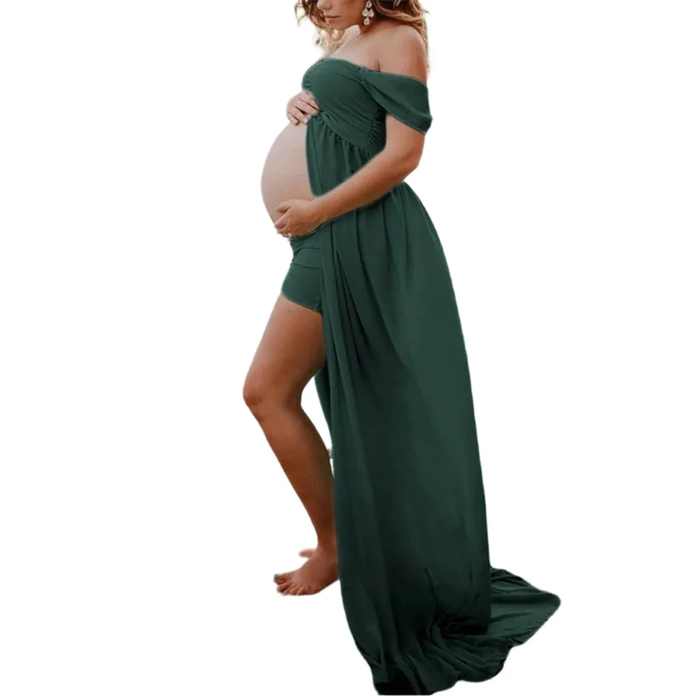 Maternity Dresses For Photo Shoot Sexy Robe Grossesse Shooting Photo Maxi Dress Wedding Party Photography Pregnant Women Clothe