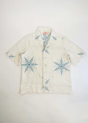 Mens Lace Camp Button Down