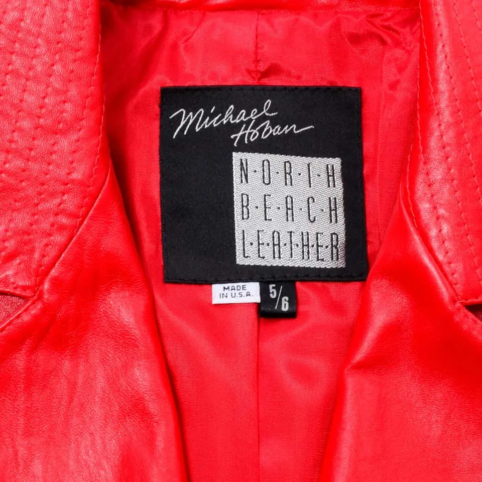 Michael Hoban Vintage Red Leather Jacket From North Beach Leather