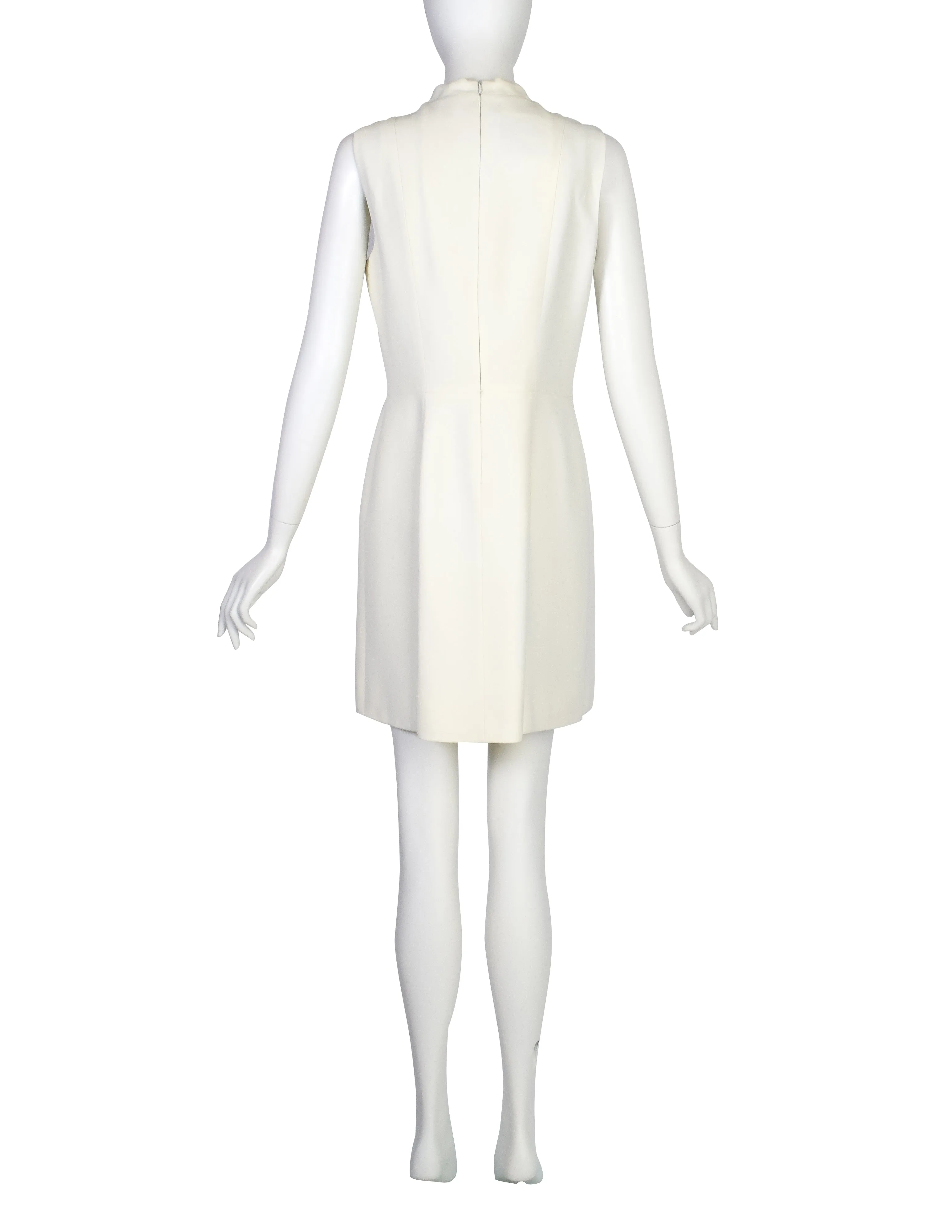 Moschino Cheap and Chic Vintage 1996 'Dress Form' Trompe L'oeil Dressmaker's Form White Black Mini Dress