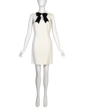 Moschino Cheap and Chic Vintage 1996 'Dress Form' Trompe L'oeil Dressmaker's Form White Black Mini Dress