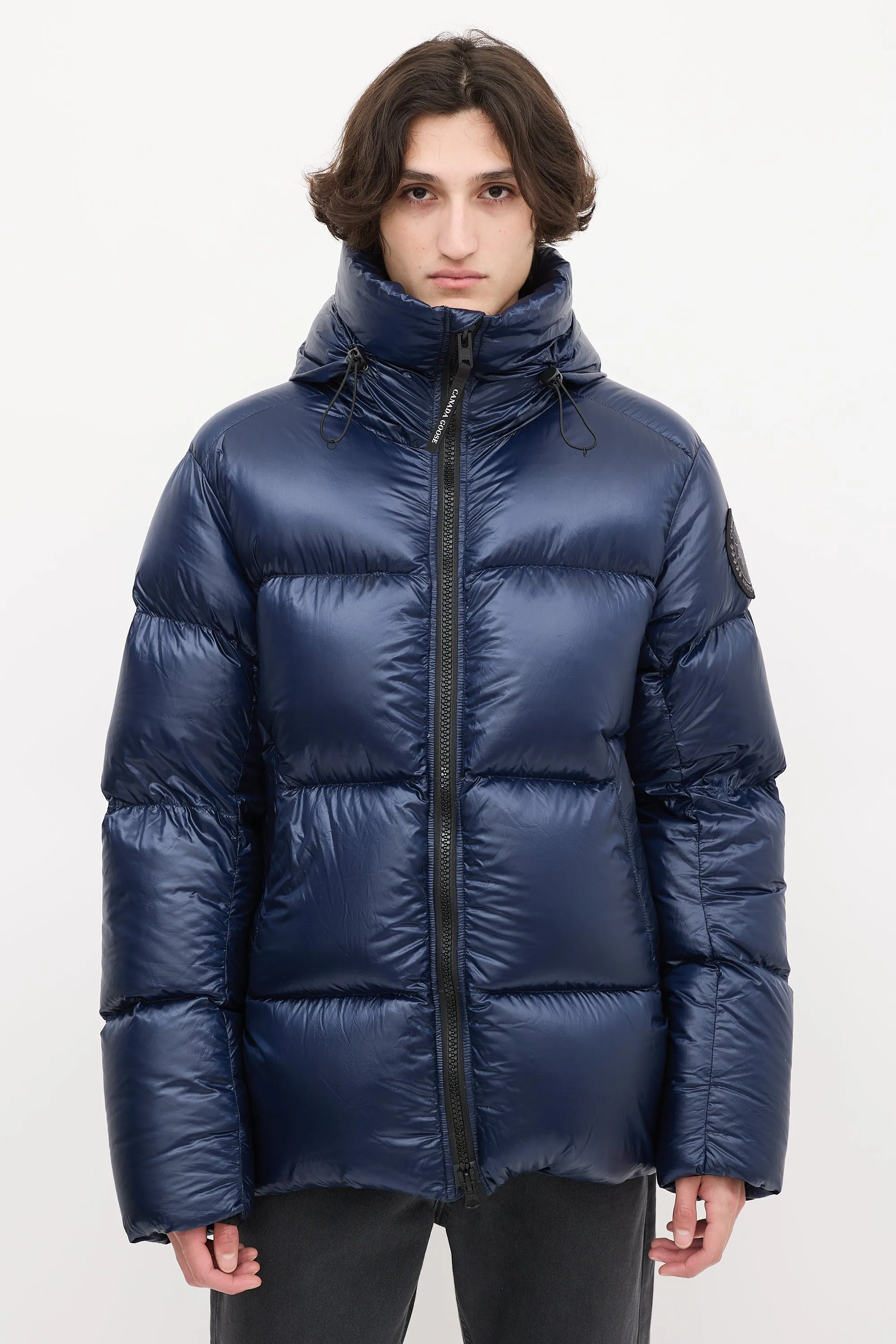 Navy Down & Nylon Crofton Puffer Jacket